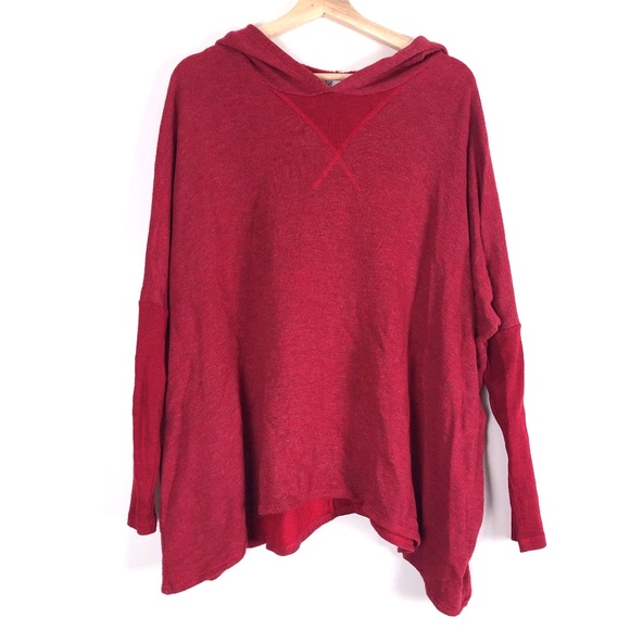 Vintage Havana Sweaters - Vintage Havana Red Hooded Sweater